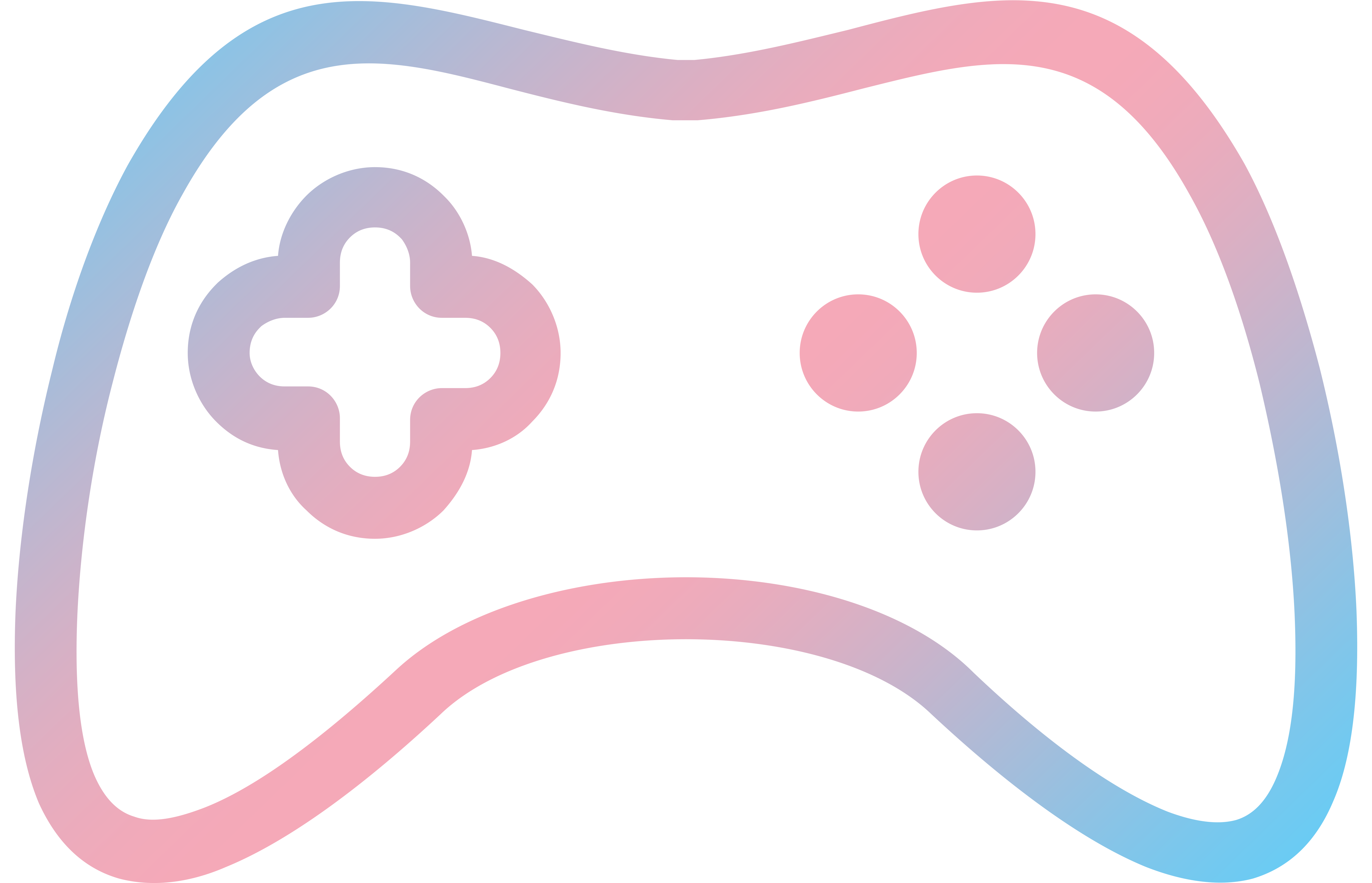 Controller Icon with a blue to pink to blue gradient